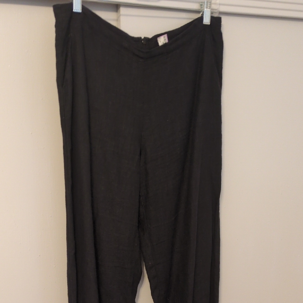 Cabi Black Linen Pants Size 8